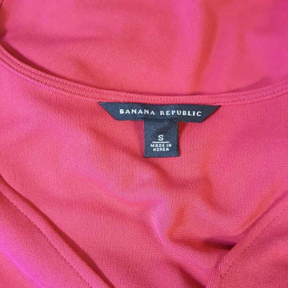 BANANA REPUBLIC PINK SLVLESS FAUX WRAP DRESS-SZ S - Picture 7 of 7